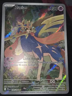 2025 Pokemon Zacian 100/94 130 Fantasmal Flames Full Art Holo - Image 1