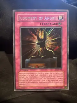 Yugioh Card TCG Judgment Of Anubis DCR-105 Secret Rare 1st Edition Holo - Image 1