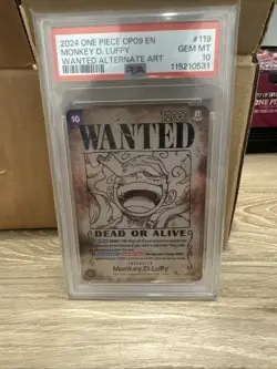 One Piece Monkey D. Luffy SP Wanted Poster Edition PSA 10 GEM MINT Card - Image 1