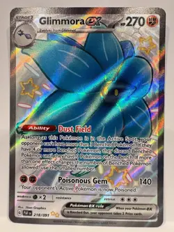 Glimmora ex 218/091 Paldean Fates Full-Art Shiny Ultra Rare NM Pokemon Card - Image 1
