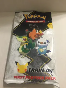 NEW Pokemon 25Th Anniversary Unova First Partner Pack - 3 Large Card & 2 Booster - Image 1