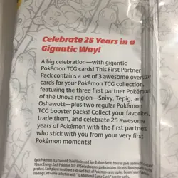 NEW Pokemon 25Th Anniversary Unova First Partner Pack - 3 Large Card & 2 Booster - Image 5