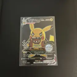 Pikachu Cosplay Marshall D Teach One Piece Pokemon Custom Card Holo Foil Anime - Image 1