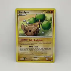 Bonsly 71/130 Common Diamond & Pearl Pokemon damaged HP - Image 1