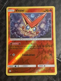 REVERSE HOLO Victini 30/236 - Cosmic Eclipse Pokemon Card - NM - Image 1