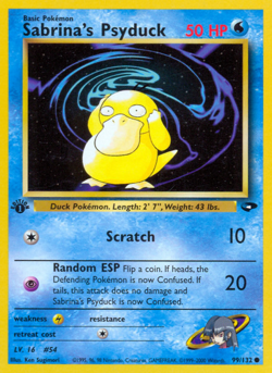 Sabrina's Psyduck 99/132 Common Gym Challenge Pokemon Unlimited MP - Image 1