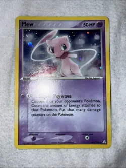 POKEMON EX HOLON PHANTOMS HOLO MEW SECRET RARE 111/110 - USED SEE PICTURES - Image 1