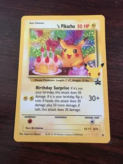 Pokemon TCG Birthday Pikachu #24 Celebrations 25th Anniversary NM - Image 1