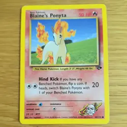 BLAINE'S PONYTA 64/132 POKEMON CARD (GYM CHALLENGE SET) - Image 2