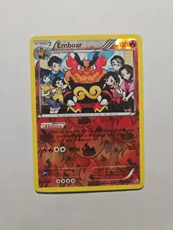2013 POKEMON LEGENDARY TREASURES EMBOAR 27/113 REVERSE HOLO RARE NM - Image 1
