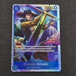 One Piece Emperors In The New World Dracule Mihawk OP09-048 SR Foil - Image 1