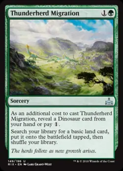 Thunderherd Migration -Foil Light Play MTG Rivals of Ixalan - Image 1