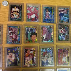 Lot Of 48 Carddass Pokemon Vintage Pocket Monsters Vending HOLO Stickers - Image 3