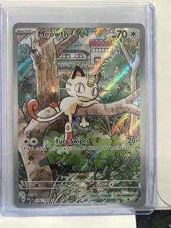 Pokemon Phantasmal Flames Meowth 106/094 NM Illustration Rare - Image 1