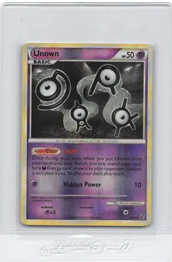 UNOWN 40/90 - REVERSE HOLO - HGSS UNDAUNTED - 2010 Pokemon Card - MP/HP - Image 1