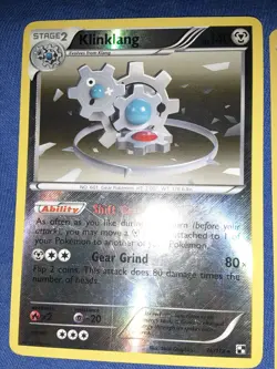 Klinklang Reverse Holo Rare Black and White 2011 (76/114) Pokemon Card LP - Image 1
