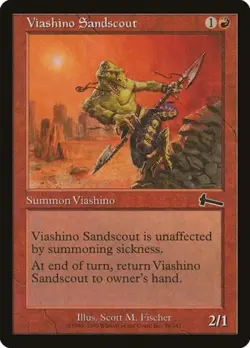Viashino Sandscout -Foil Medium Play MTG Urza's Legacy - Image 1