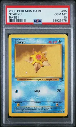 2000 Pokemon Base 2 # 95 Staryu PSA 10 Card GEM MINT! Trusted Seller! Free Ship! - Image 1