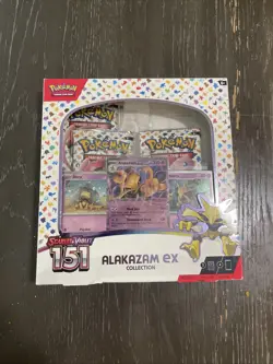 Pokemon TCG Scarlet & Violet Alakazam EX Card 151 Collection SEALED 4 Packs - Image 1
