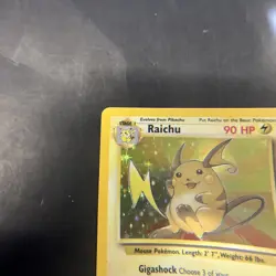 1999 Pokemon Fossil Raichu Holo 14/62 Rare Vintage TCG Card - Image 4