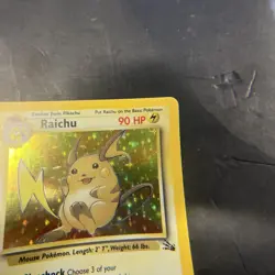 1999 Pokemon Fossil Raichu Holo 14/62 Rare Vintage TCG Card - Image 5