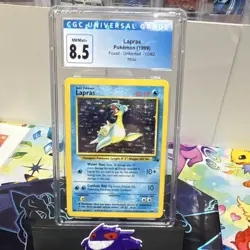 Pokemon Lapras 10/62 Fossil Unlimited Holo Rare CGC 8.5 1999 Card - Image 1