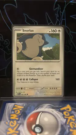 Pokemon Snorlax 063/088 POR Basic 160 HP Regular Normal Nintendo TCG Card - Image 1