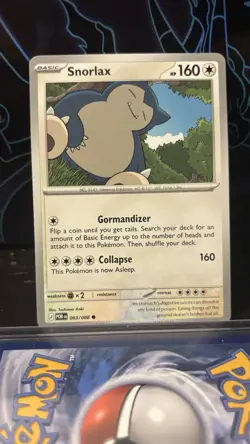Pokemon Snorlax 063/088 POR Basic 160 HP Regular Normal Nintendo TCG Card - Image 2