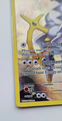 Arceus XY83 Holo Black Star Promo Full Art Pokemon Card 2015 (LP) - Image 5