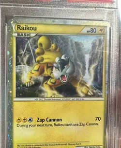 Double Swirls! Raikou #HGSS19 PSA 8 Heart Gold Soul Silver Pokemon Card Promo - Image 5