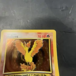 1999 Pokemon Fossil Moltres Holo 12/62 Rare Vintage TCG Card - Image 5