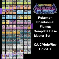 🔥 Phantasmal Flames 100% Complete Master Base Set 178 Cards w EX & Reverse Holo - Image 1