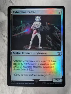 Cyberman Patrol (FOIL) | MTG Doctor WHO | Cybermen Tribal Artifact EDH | NEW NM+ - Image 1