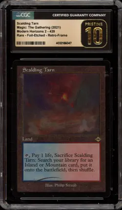 Magic the Gathering MTG Scalding Tarn MH2 Retro Foil Etched #439 CGC 10 Pristine - Image 1