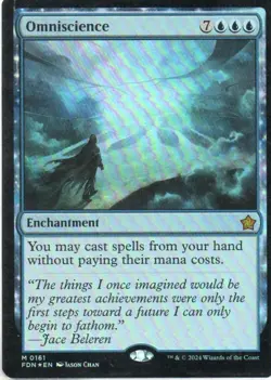 MTG: Foundations: Foil Omniscience: Lightly Played Condition - Image 1