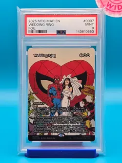 PSA 9 - 2025 MTG MARVEL'S SPIDER-MAN: SOURCE MATERIAL 0007 WEDDING RING-FOIL - Image 1