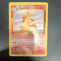 Pokemon TCG Rapidash Jungle 1st Edition 44/64 70 HP Uncommon Card English - Image 1