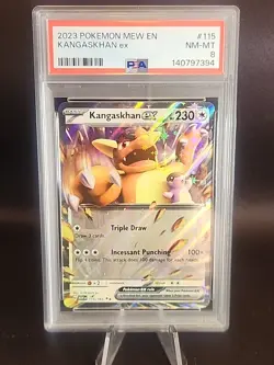 2023 Pokemon Mew 151 Kangaskhan Ex 115/165 PSA 8 - Image 1