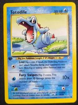 Pokemon Totodile 81/111 Common 1st Edition Neo Genesis (NM+) - Image 1