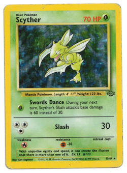Pokemon Card: Scyther HOLO 10/64 Jungle Vintage Rare! PL - Image 1