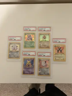 Pokemon Base Set Shadowless Holo PSA 5 Graded Lot - Image 1