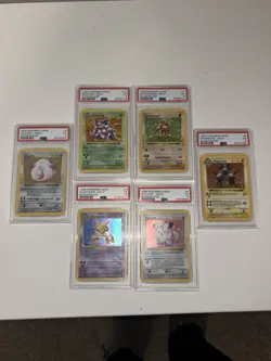 Pokemon Base Set Shadowless Holo PSA 5 Graded Lot - Image 2