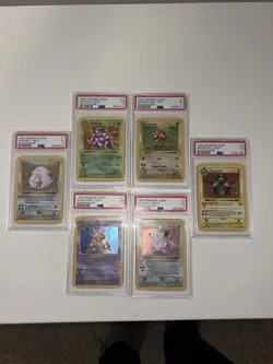 Pokemon Base Set Shadowless Holo PSA 5 Graded Lot - Image 3