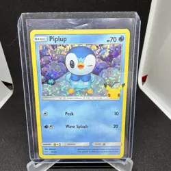 Pokemon TCG Piplup 020/025 McDonald's 25th Anniversary Holo Promo 2021 - Image 1