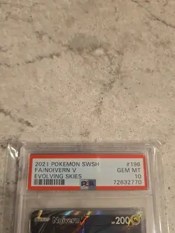 Pokemon Noivern V Evolving Skies Full Alt Art #196 PSA 10 Gem Mint - Image 2