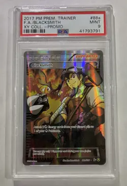 Pokemon TCG 2017 Blacksmith Trainer XY Promo Full Art Foil PSA 9 #88a/106 - Image 1