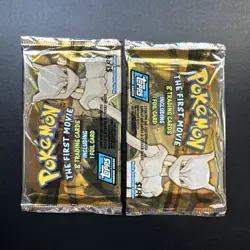 2x Pokemon The First Movie Booster Packs, Topps 1998 - Sealed - Image 1