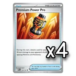 4x Premium Power Pro 124/132 Mega Evolution Pokemon Playset x4 - Image 1