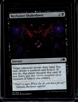 MTG Reckoner Shakedown (119/606) Kamigawa Neon Dynasty LP FOIL - Image 1