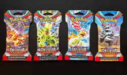 Pokemon TCG Obsidian Flames Sleeved Booster Pack Art Set - (4 packs) - Image 1